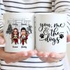 Couple And The Dogs Front Porch Personalized Christmas Mug