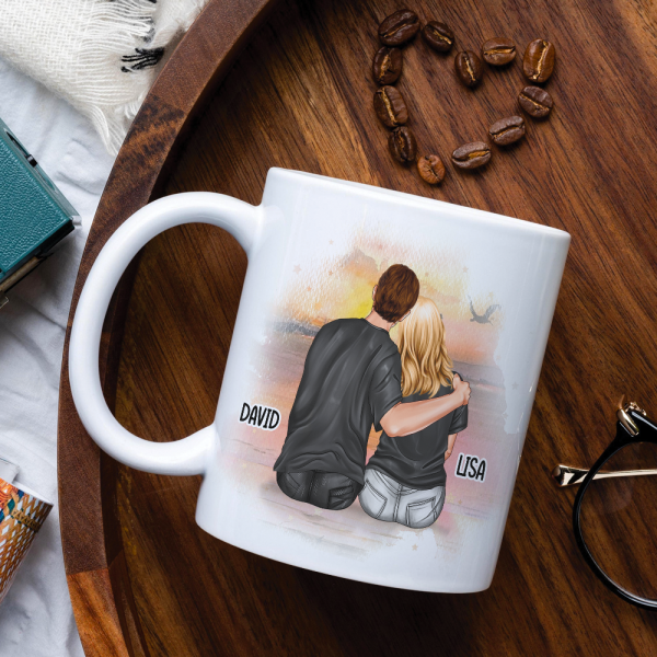 Couple Blanket Hogger Excellent Cook, Personalized Love Pie Chart White Mug