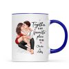 Couple Embrace & Kiss Gift For Him For Her Personalized Mug