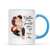 Couple Embrace & Kiss Gift For Him For Her Personalized Mug