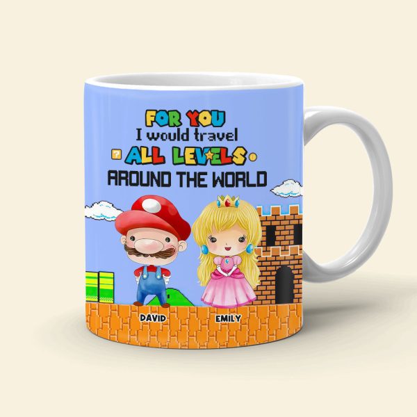 Couple Game Travel All Levels Around The World White Edge-to-edge mug 03nahn201123