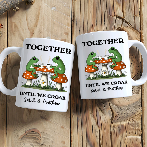 Couple Gift Together Until We Croak Frog Couple Anniversary Gift Personalized Mug