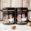 Couple Happily Annoying Each Other - Personalized Black Mug