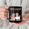 Couple Happily Annoying Each Other - Personalized Black Mug