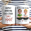 Couple Happily Annoying Each Other Since - Personalized Mug