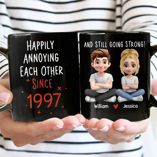 Couple Happily Annoying Each Other Since - Personalized Mug
