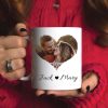 Couple Heart Upload Photo, Personalized Coffee Mug, Valentine Gift, Birthday Gift For Him/Her