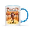 Couple Hugging Kissing In Fall Park Personalized Mug