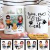 Couple In Kitchen Cat Mom Cat Dad Gift Personalized Mug