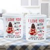 Couple Kiss Love You With All My Butt Funny Gift For Him For Her Personalized Mug