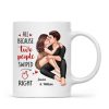 Couple Kissing All Because Two People Swiped Right Personalized Mug