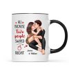 Couple Kissing All Because Two People Swiped Right Personalized Mug