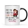 Couple Kissing Forever Yours Personalized Mug