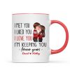 Couple Kissing Forever Yours Personalized Mug