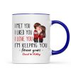 Couple Kissing Forever Yours Personalized Mug