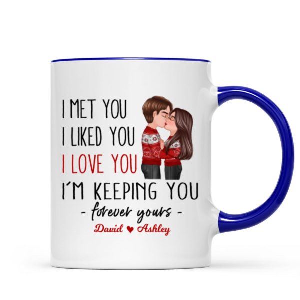 Couple Kissing Forever Yours Personalized Mug