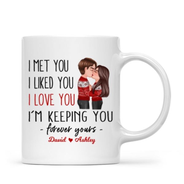 Couple Kissing Forever Yours Personalized Mug