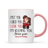 Couple Kissing Forever Yours Personalized Mug