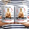 Couple Kissing My Favorite Thing To Do Is You - Gift For Couples - Personalized Mug