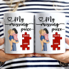 Couple Kissing My Missing Piece - Personalized Mug