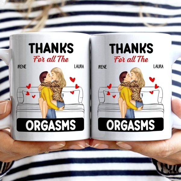 Couple Kissing Thanks For All - Gift For Couples - Personalized Mug