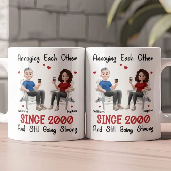 Couple Mug High Clarity Beautiful Surprise Design Sturdy and Durable Memorial Gift