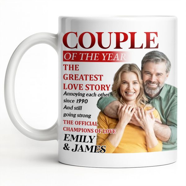 Couple Of The Year, The Greatest Love Story, Champions Of Love - Personalized Custom Coffee Mug - CPL1199_MG