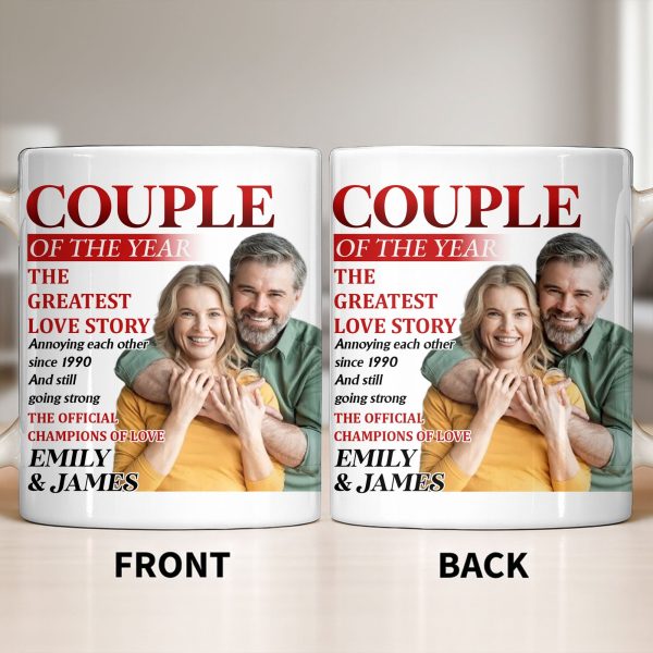 Couple Of The Year, The Greatest Love Story, Champions Of Love - Personalized Custom Coffee Mug - CPL1199_MG