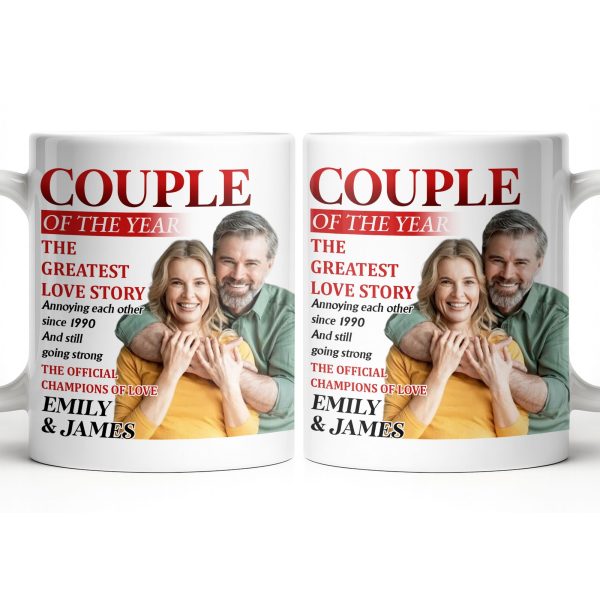 Couple Of The Year, The Greatest Love Story, Champions Of Love - Personalized Custom Coffee Mug - CPL1199_MG