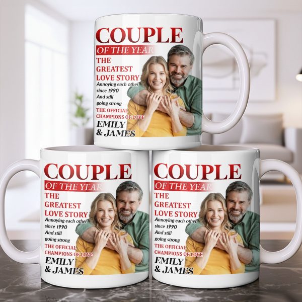 Couple Of The Year, The Greatest Love Story, Champions Of Love - Personalized Custom Coffee Mug - CPL1199_MG