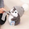 Couple Penguin Plush Pillow with Hat and Scarf