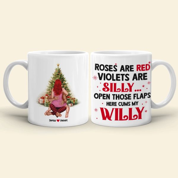 Couple, Roses Are Red Here, Personalized Coffee Mug, Christmas Gifts For Couple
