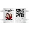 Couple Sitting Together Since Favorite Song QR Code Personalized Mug