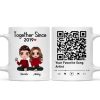 Couple Sitting Together Since Favorite Song QR Code Personalized Mug