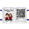Couple Sitting Together Since Favorite Song QR Code Personalized Mug