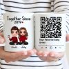 Couple Sitting Together Since Favorite Song QR Code Personalized Mug