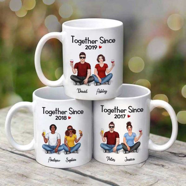 Couple Sitting Together Since Gift For Him For Her Personalized Mug