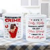 Couple Standing Kissing Partners In Crime Personalized Mug
