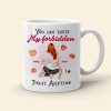 Couple Taste My Forbidden Fruit Anytime, Personalized Couple Coffee Mug, Naughty Gift For Him