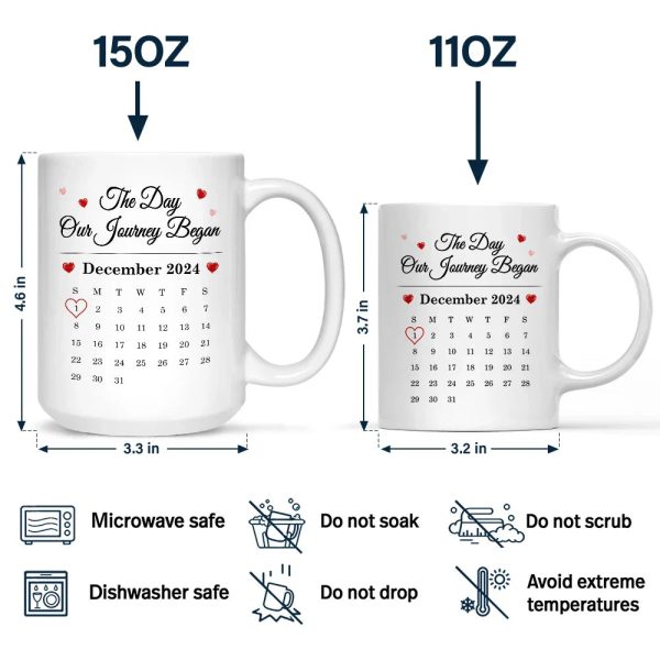 Couple The Day Our Journey Began - Personalized Mug