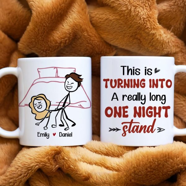 Couple, This Is Turning Into A Really Long One Night Stand, Personalized Mug, Couple Mug