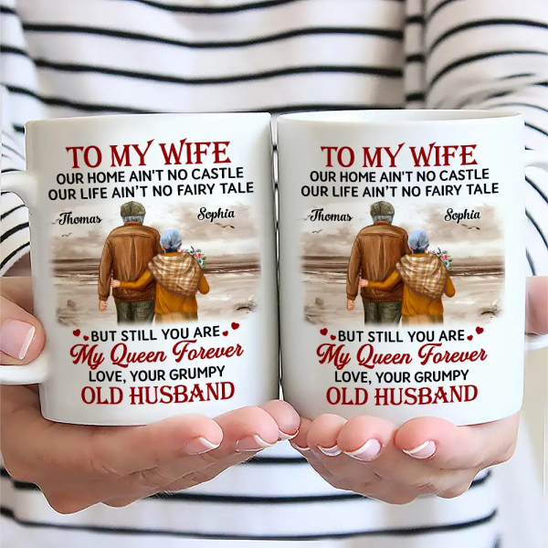 Couple To My Wife Our Home Ain't No Castle - Personalized Mug