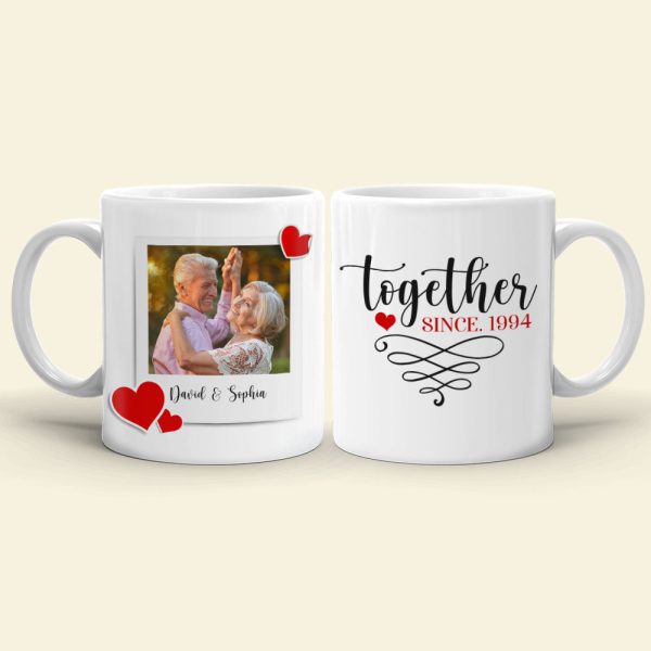 Couple Together Moment, Personalized White Mug - Upload Image