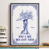 Couple Tree Hug Poster, Romantic Home Wall Art, Perfect Gift for Lovers