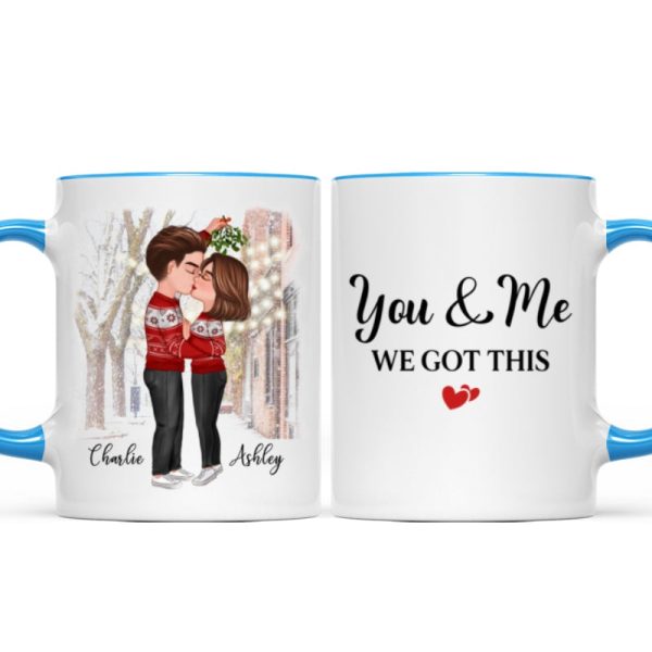 Couple Under Mistletoe We Got This Christmas Personalized Mug