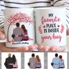 Couple Under Pink Tree Personalized Mug