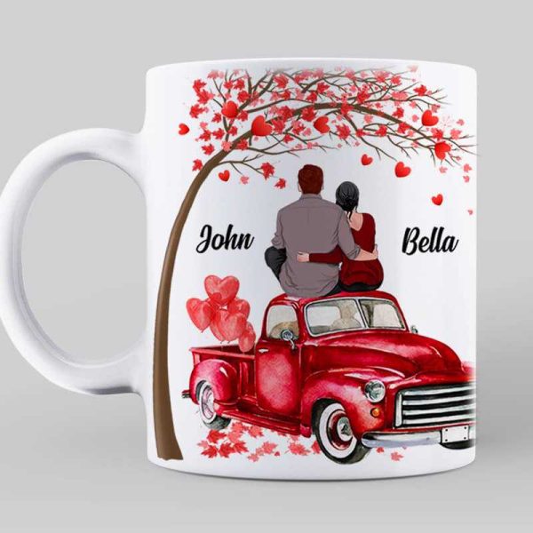 Couple With Car And Tree Personalized Mug