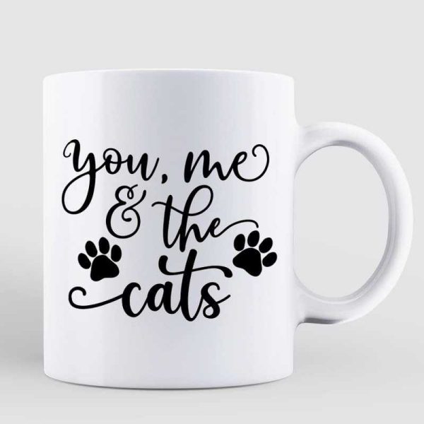 Couple You Me And The Cats Personalized Mug