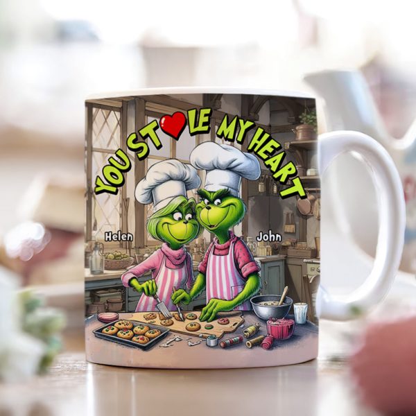 Couple You Stole My Heart 05huhn121223 Personalized White Edge-to-edge mug