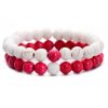 Couples Beaded Crown Bracelet Set